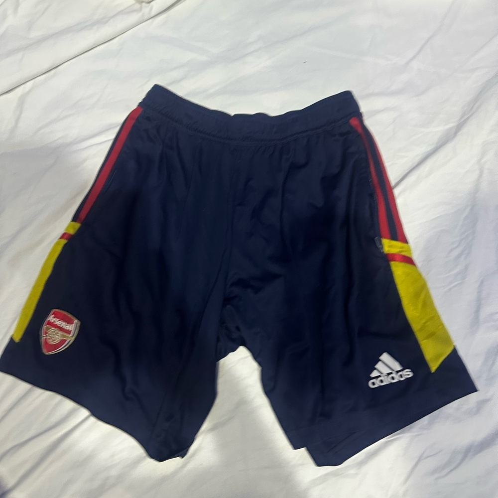 Arsenal  Dark Blue Men's Athletic Shorts training shorts with Red and Yellow